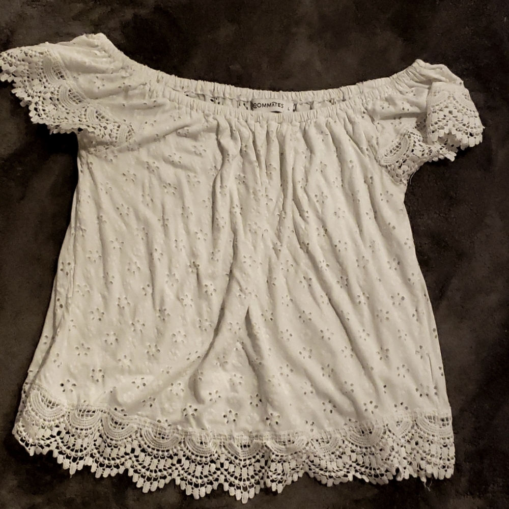 White off the shoulder top